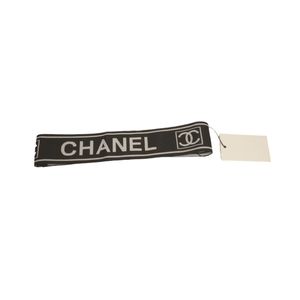 UA Chanel CC Logo Headband Sweatband Hair Band One Size Black White New With Tag